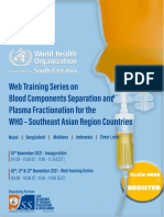 FINAL WHO Blood Components Separation and Plasma Fractionation - PROGRAM SCHEDULE 291021