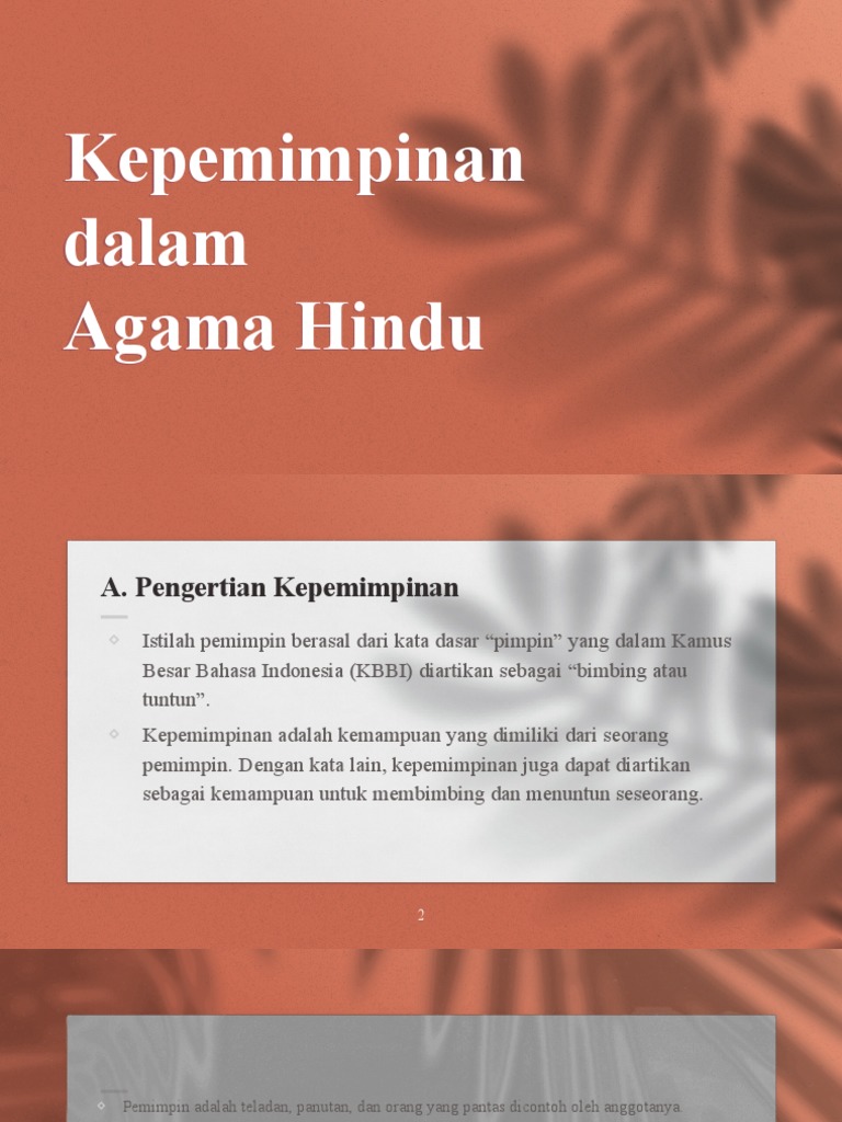 Konsep Kepemimpinan dalam Agama Hindu | PDF | Karier & Perkembangan ...