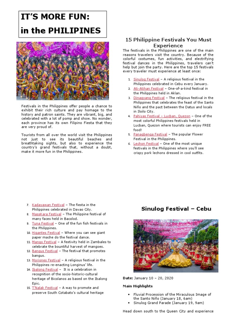 Top 15 Festivals in the Philippines | PDF | Cebu | Festival