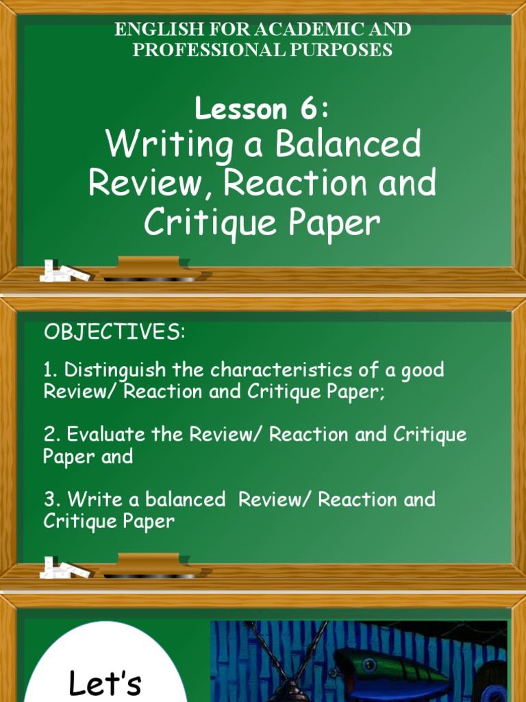 Writing Balanced Reviews and Critiques | PDF | Communication | Cognition