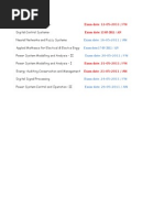 M.tech Power Systems_syllabus - Time Table