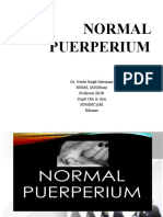 Normal Puerperium: Dr. Neetu Singh Sulemani BHMS, MD (Hom) Professor HOD Deptt Obs & Gyn Mnhmc&Ri Bikaner