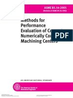 Methods For Performance Evaluation of Computer Numerically Controlled Machining Centers