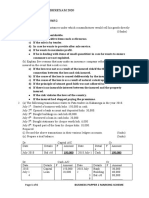 NOVEMBER/DECEMBER 2020 BUSINESS STUDIES EXAM PAPER 2 MARKING SCHEME