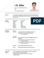 Benjamin O Afan Resume 2022 PDF