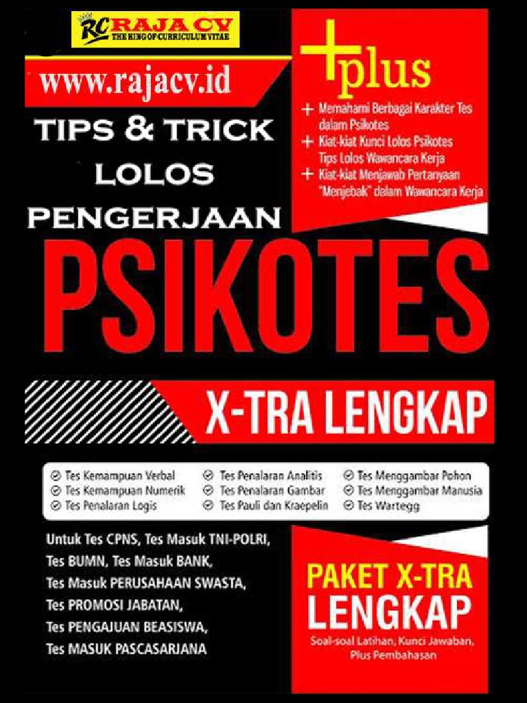 E-Book Tips & Trick Lolos Pengerjaan Psikotest X-Tra Lengkap | PDF ...