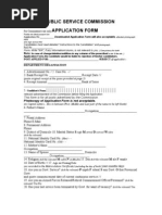 Punjab Public Service Commission Application Form