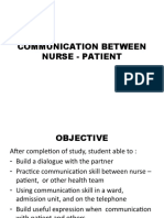 Therapeutic Communication Between Nurse - Patient