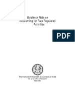 Guidance Note On Accounting For Rate Regulated Activities: The Institute of Chartered Accountants of India