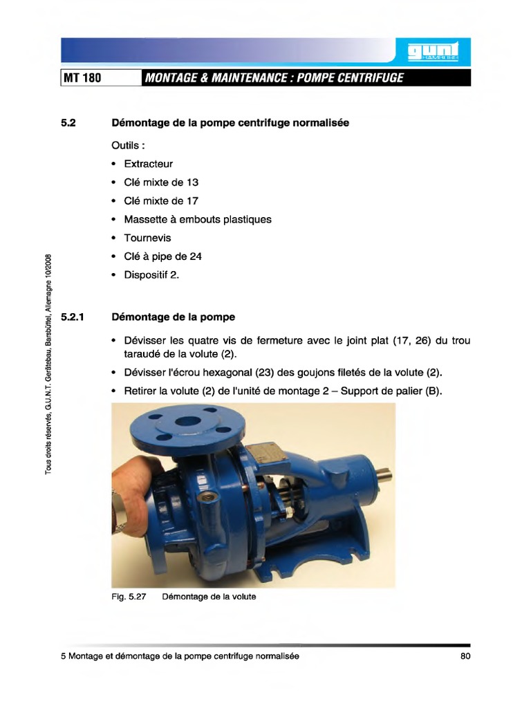 D montage De La Pompe Centrifuge PDF