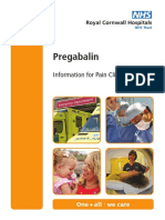 Pregabalin: Information For Pain Clinic Patients