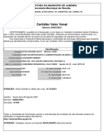 Certidão de Valor Venal