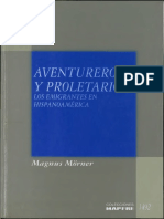 Mörner Aventureros Y Proletarios Los Inmigrantes en Hispanoamérica