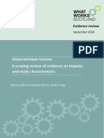 Gibson, Marcia; Hearty, Wendy & Craig, Peter. 2018. Universal Basic Income. a Scoping Review of Evidence on Impacts and Study Characteristics