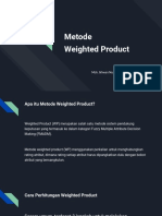Metode Weighted Product