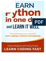 T Learn Python in One Day by Jamie Chan
