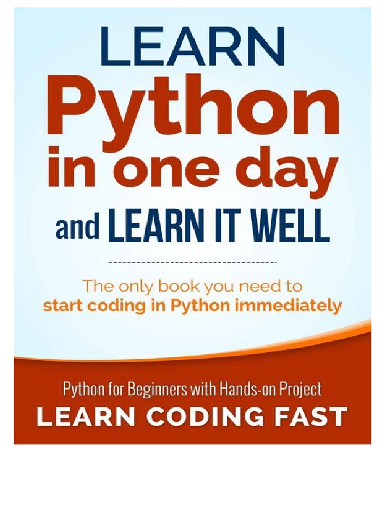 Aprende Python en un día | PDF | Python (lenguaje de programación ...