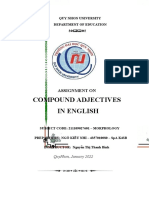 Compound Adjectives in English: Assignment On