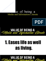 Value, Characteristics and Lifestyles
