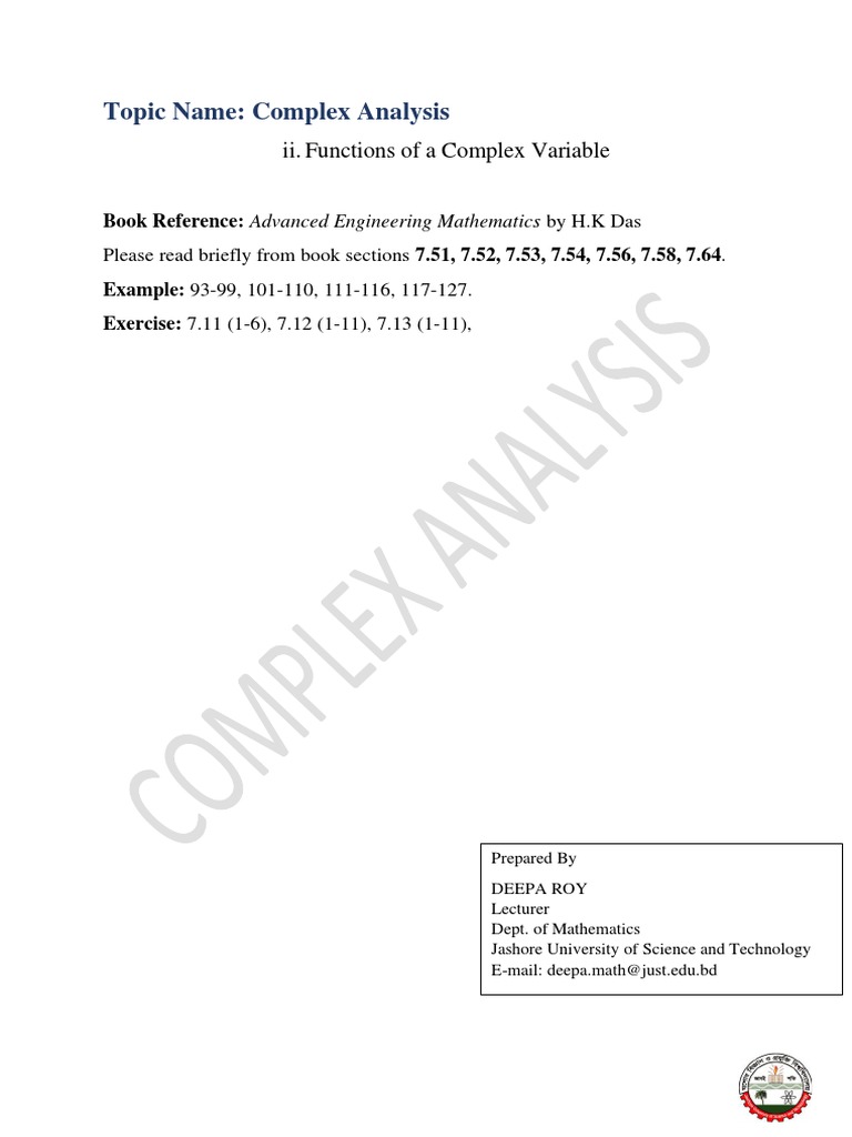 Complex Analysis Part-3 | PDF