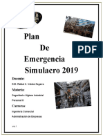 Plan de Emergencia Terremoto 2019