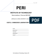 Institute of Technology: Ec8711-Embedded Laboratory Manual