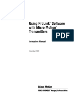 Using Prolink Software With Micro Motion Transmitters: Instruction Manual