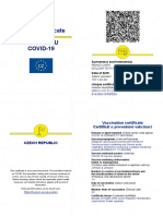 EU Digital COVID Certificate Czech Vaccination