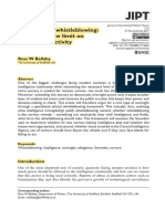 IV - J.W. Bellaby - The Ethics of Whistleblowing - Creating A New Limit On Intelligence Activity