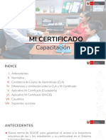 Capacitación Sobre MiCertificado