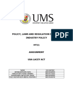 Policy, Laws and Regulation in Wood Industry Policy HY11 Assignment Usa Lacey Act