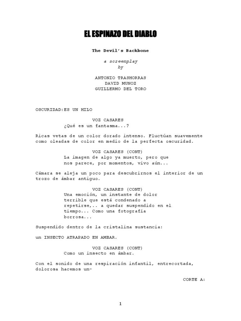 El Espinazo Del Diablo Guion PDF