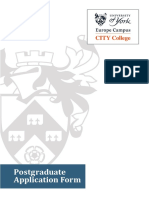 Postgraduate Application Form