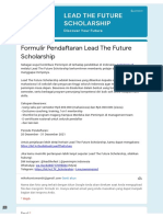 Formulir Pendaftaran Lead The Future Scholarship