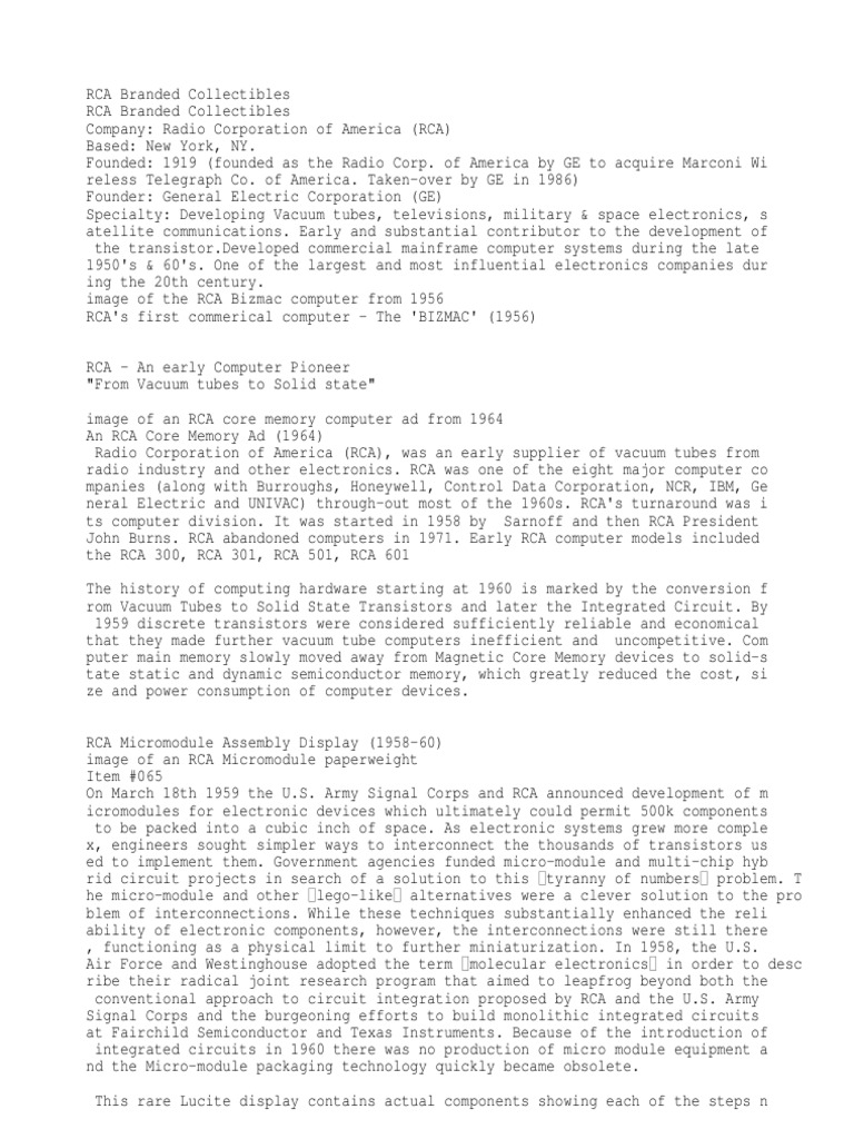 RCA301 | PDF | Rca | Electronics