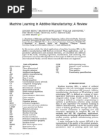 Machine Learning in Additive Manufacturing A Review