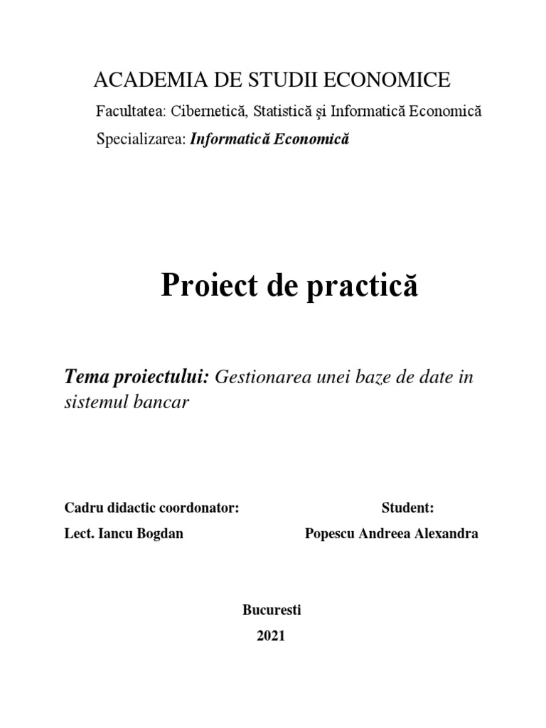 Proiect Practica 26.05 | PDF