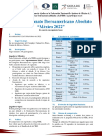 Convocatoria Campeonato Iberoamericano Mexico 2022