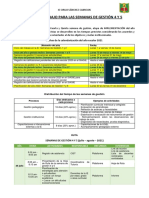 RUTA DE TRABAJO PARA LAS SEMANAS DE GESTIÓN 4° y 5°