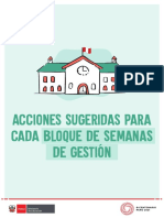 Acciones Sugeridas para Cada Bloque de Semana de Gestión