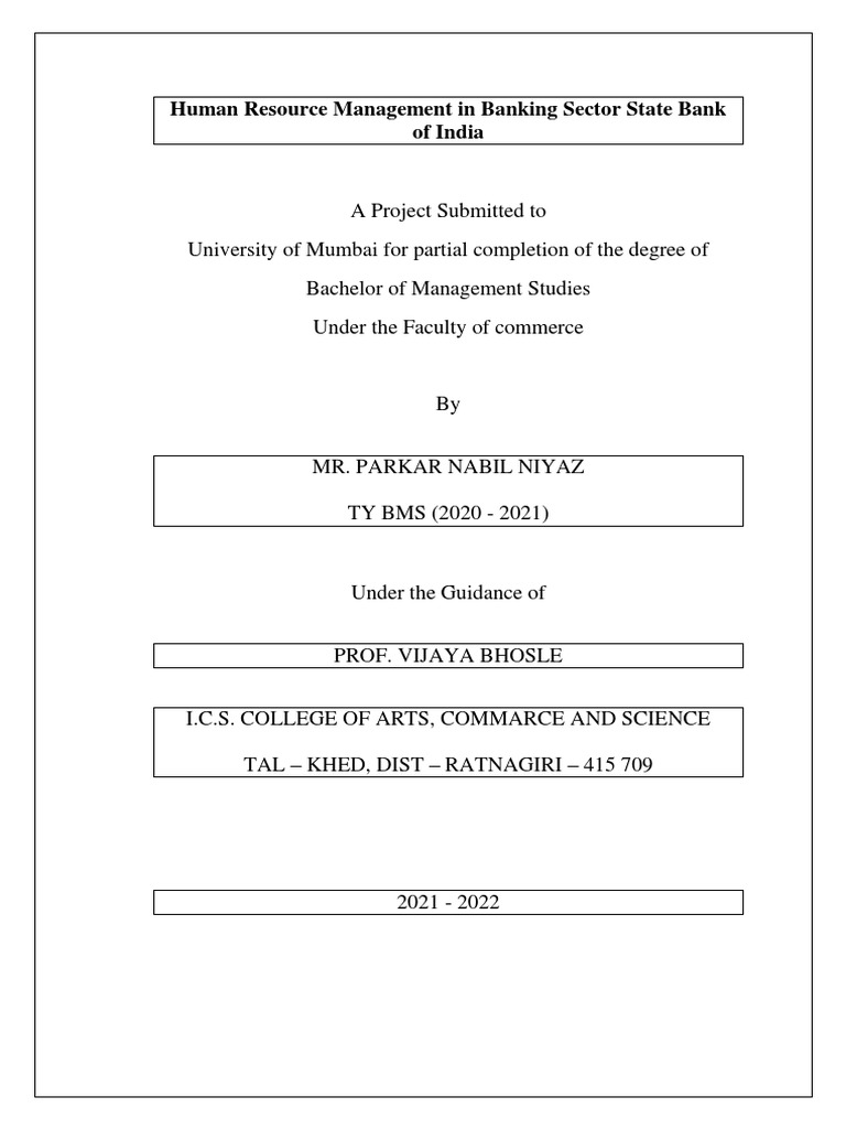 HRM in Banking: SBI Case Study | PDF | Human Resources | Human Resource ...