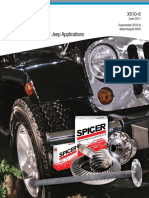 Light Axle Parts For Jeep Applications: June 2011 Supersedes X510-6 Dated August 2005