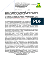 Decreto de Distribucion Docente 2020