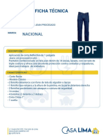 F.T. NACIONAL PANTALÓN JEAN PROCESADO