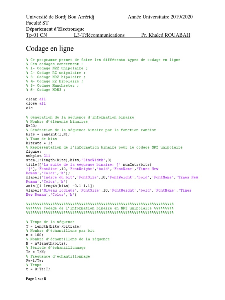 Partie 1 Codage | PDF | Bit | Données informatiques