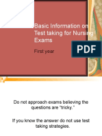 Basic Information On Test Taking For Nursing Exams: First Year