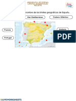 Une Con Flechas Los Nombre de Los Límites Geográficos de España