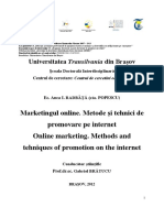 Pdfcoffee.com Marketingul Online Metode Si Tehnici de Promovare Pe Internet Radbata Popescuancapdf PDF Free