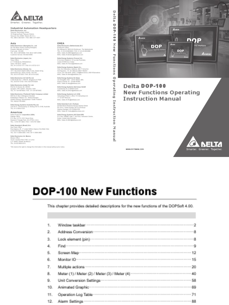 Delta Ia Hmi Dop 100 | PDF | Input/Output | Button (Computing)