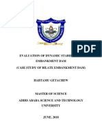 Evaluation of Dynamic Stability of Embankment Dam (Case Study of Bilate Embankment Dam)